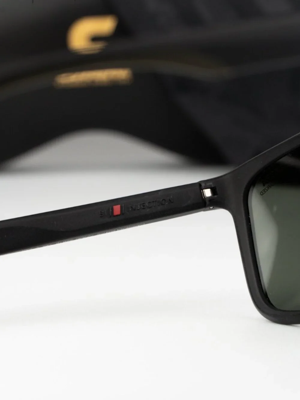 Carrera Men Sunglasses Black Green Polar Rectangular CARRERA 8047/S 07ZJ UC NEW